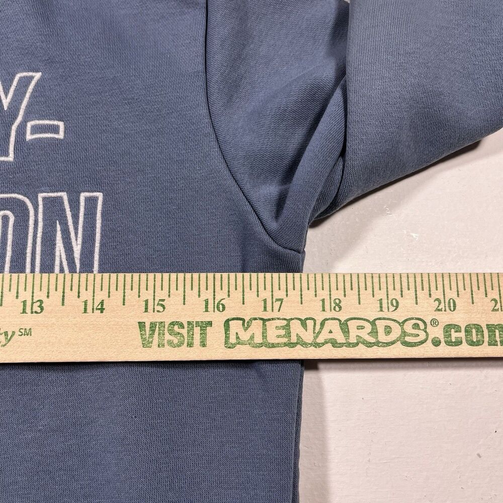 Harley Davidson Hoodie Womens Small Blue Full Zip Spell Out Sweatshirt Y2K - Picture 9 of 11